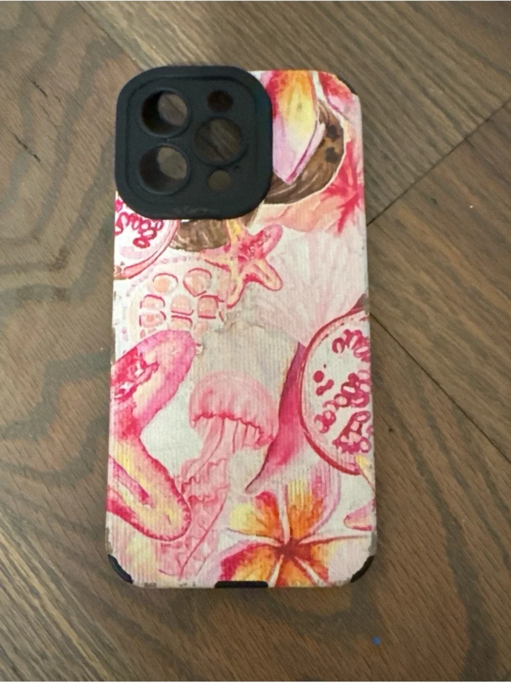 Pink Floral Beach Print Phone Case - Unbranded